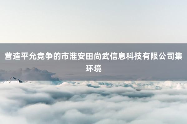 营造平允竞争的市淮安田尚武信息科技有限公司集环境