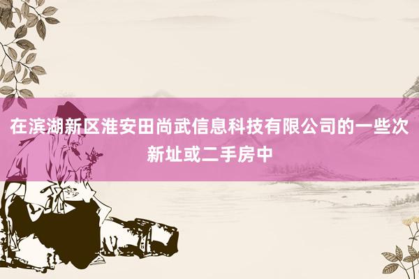 在滨湖新区淮安田尚武信息科技有限公司的一些次新址或二手房中