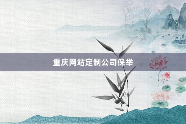 重庆网站定制公司保举